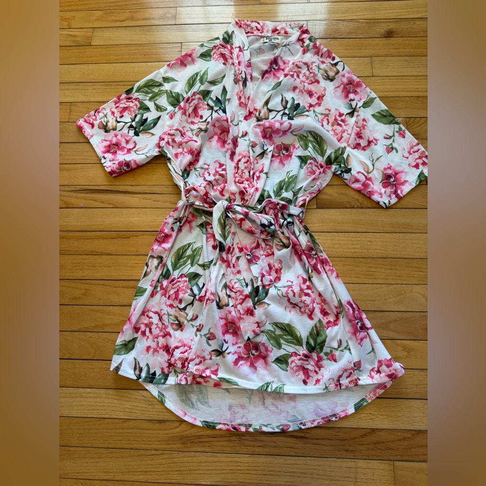 Show Me Your MuMu Pink Floral Robe Small